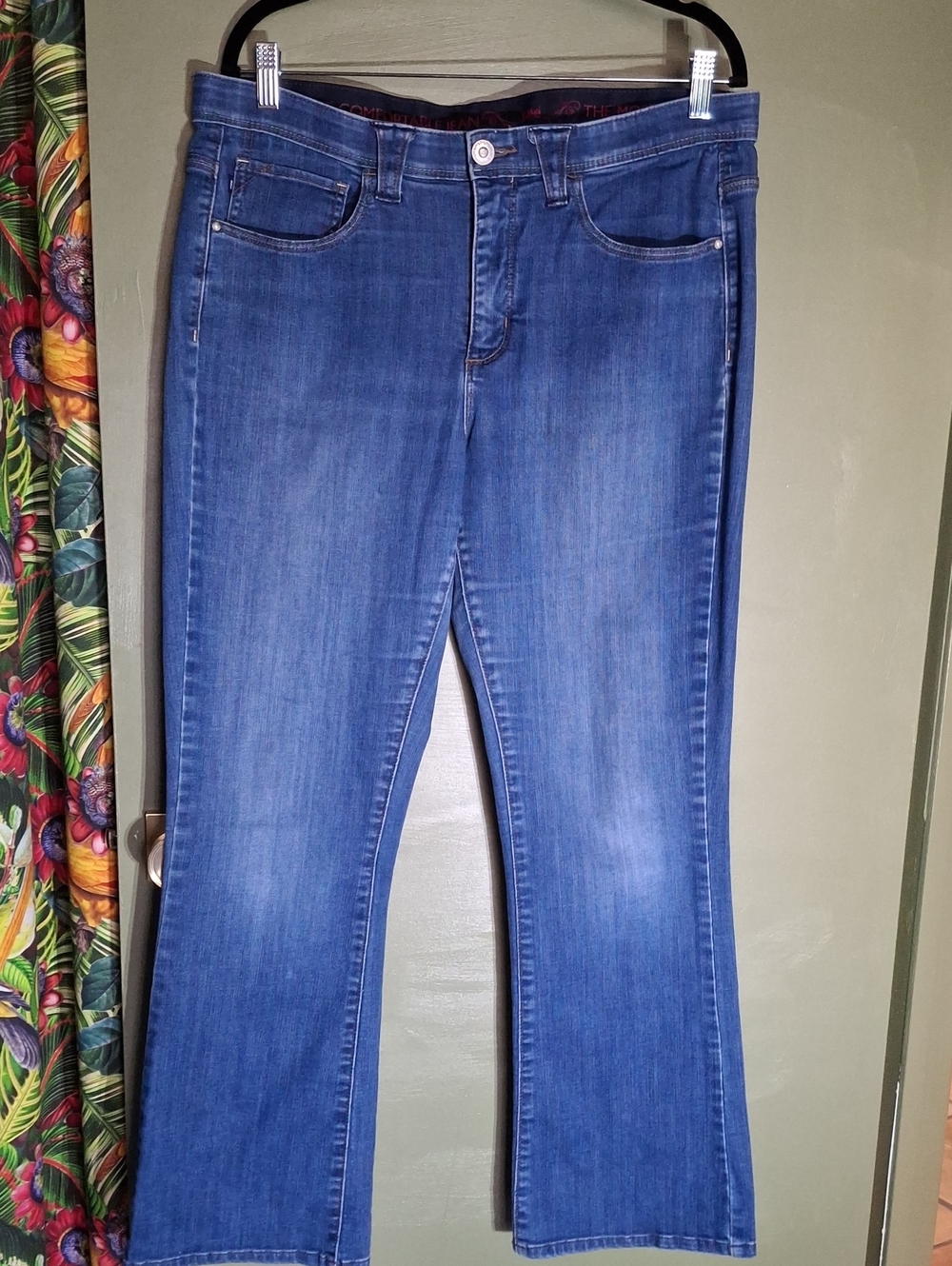 Lee Women's " The Most Comfortable"Medium Blue Wide-Leg Jeans